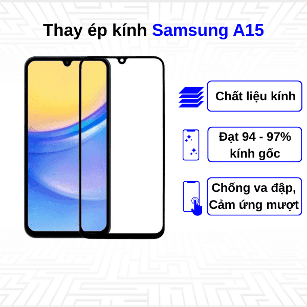 Ép kính màn hình Samsung Galaxy A15