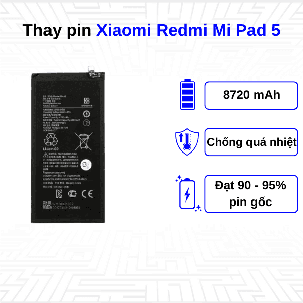 Thay pin điện thoại Xiaomi Redmi Mi Pad 5