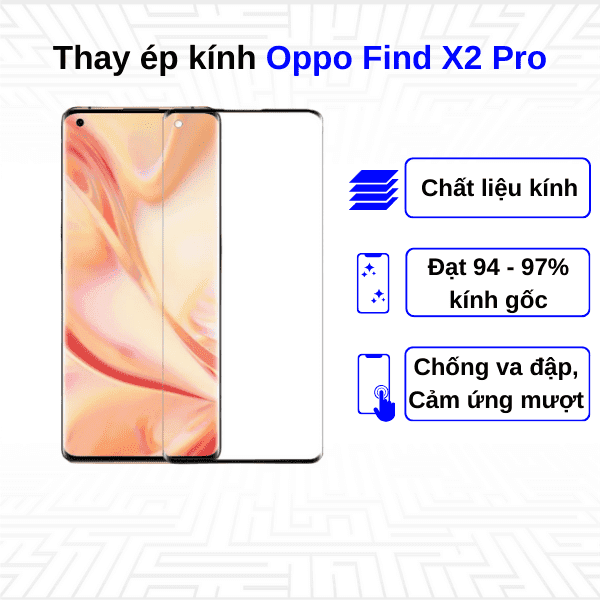 Ép kính màn hình Oppo Find X2 Pro