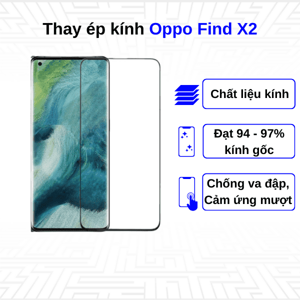 Ép kính màn hình Oppo Find X2