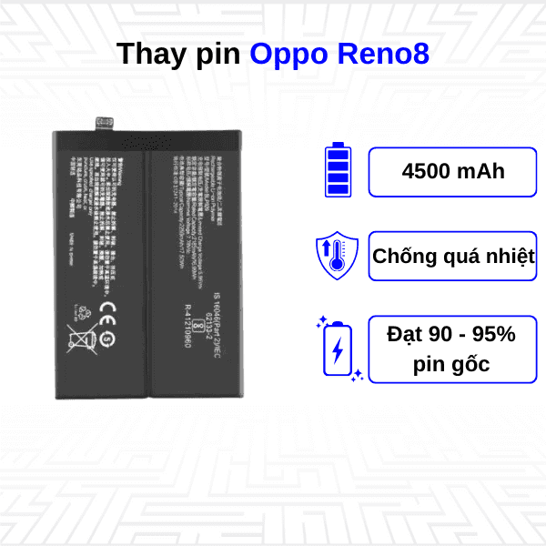 Thay pin điện thoại Oppo Reno8