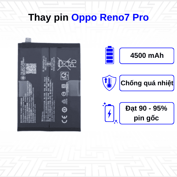 Thay pin điện thoại Oppo Reno7 Pro