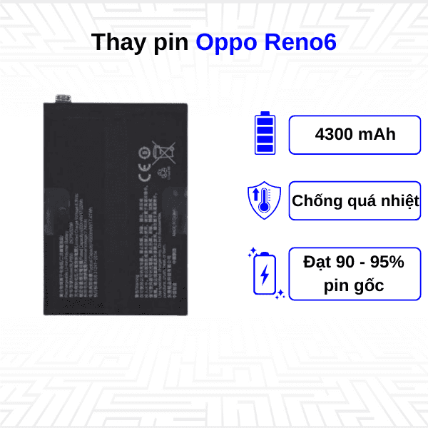 Thay pin điện thoại Oppo Reno6