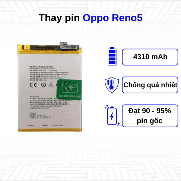Thay pin điện thoại Oppo Reno5