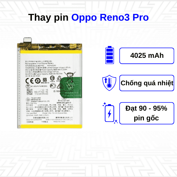 Thay pin điện thoại Oppo Reno3 Pro