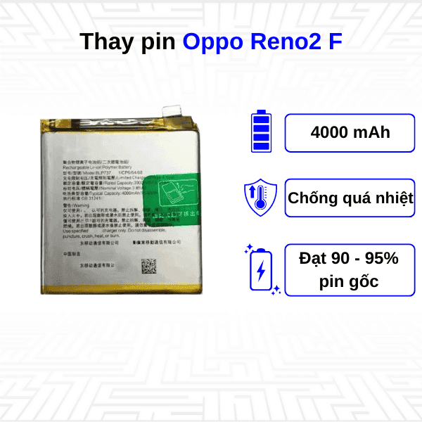 Thay pin điện thoại Oppo Reno2 F