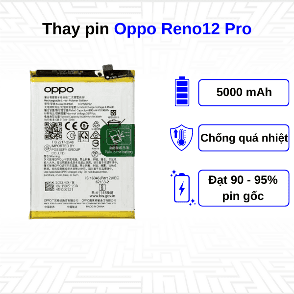 Thay pin điện thoại Oppo Reno12 Pro