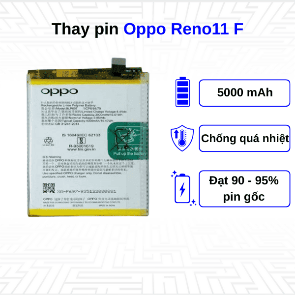 Thay pin điện thoại Oppo Reno11 F