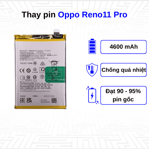 Thay pin điện thoại Oppo Reno11 Pro 