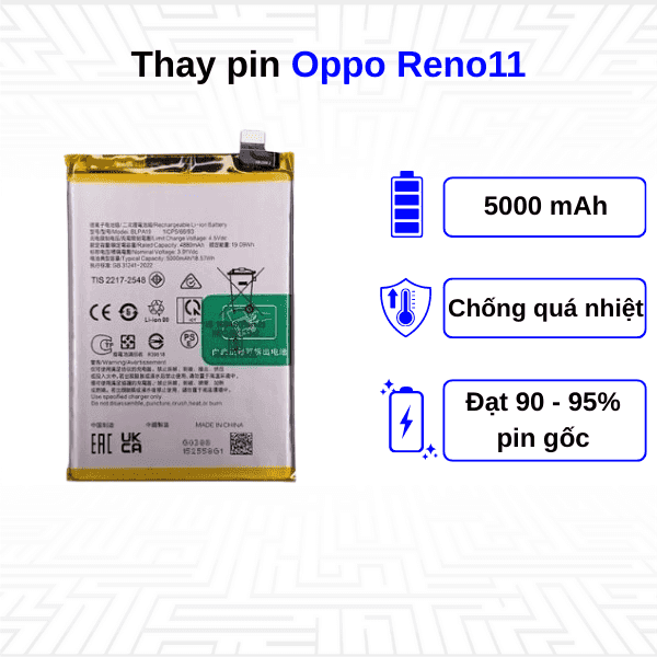 Thay pin điện thoại Oppo Reno11