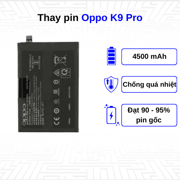 Thay pin điện thoại Oppo K9 Pro