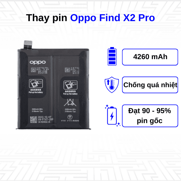 Thay pin điện thoại Oppo Find X2 Pro