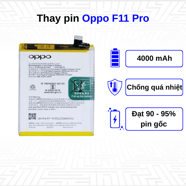 Thay pin điện thoại Oppo F11 Pro