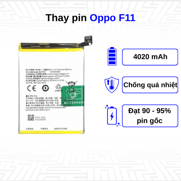 Thay pin điện thoại Oppo F11