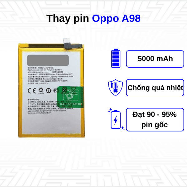 Thay pin điện thoại Oppo A98
