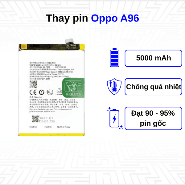Thay pin điện thoại Oppo A96