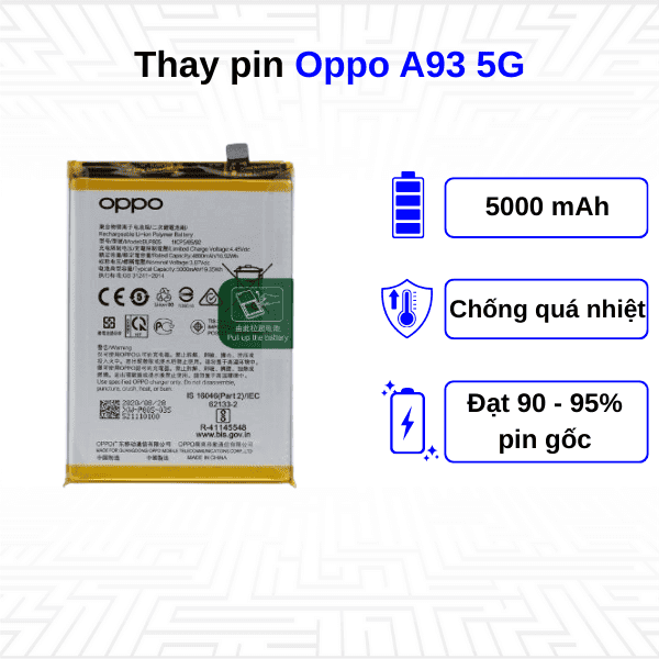 Thay pin điện thoại Oppo A93 5G