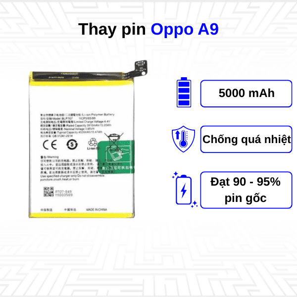 Thay pin điện thoại Oppo A9