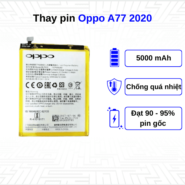 Thay pin điện thoại Oppo A77 (2022)