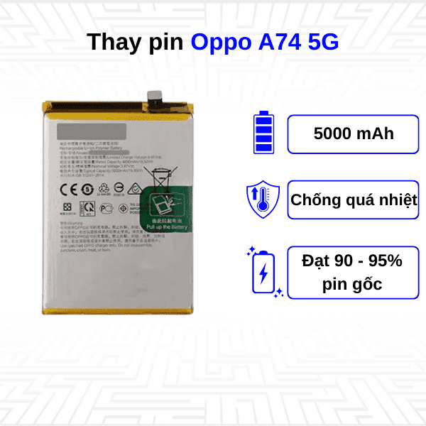 Thay pin điện thoại Oppo A74 5G