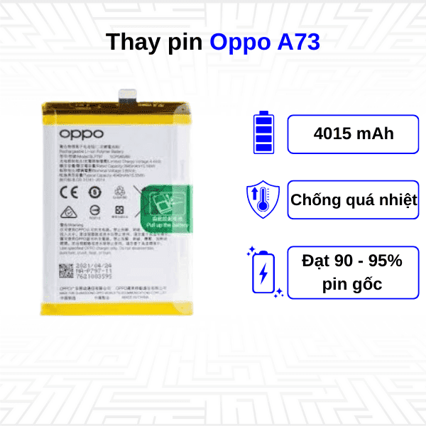 Thay pin điện thoại Oppo A73