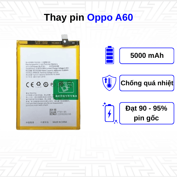 Thay pin điện thoại Oppo A60