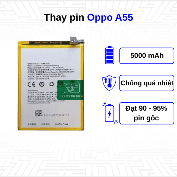 Thay pin điện thoại Oppo A55