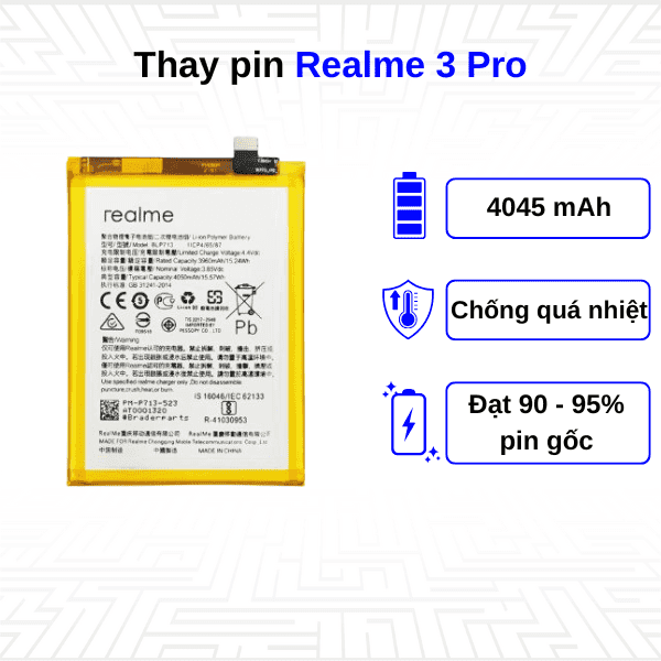 Thay pin điện thoại Realme 3 Pro