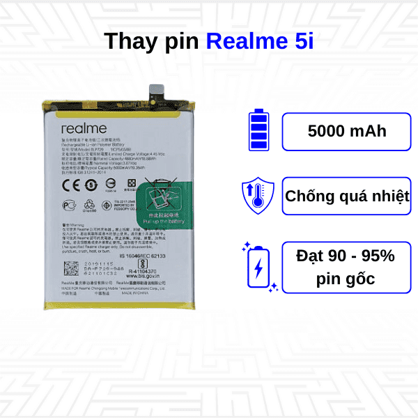Thay pin điện thoại Realme 5i