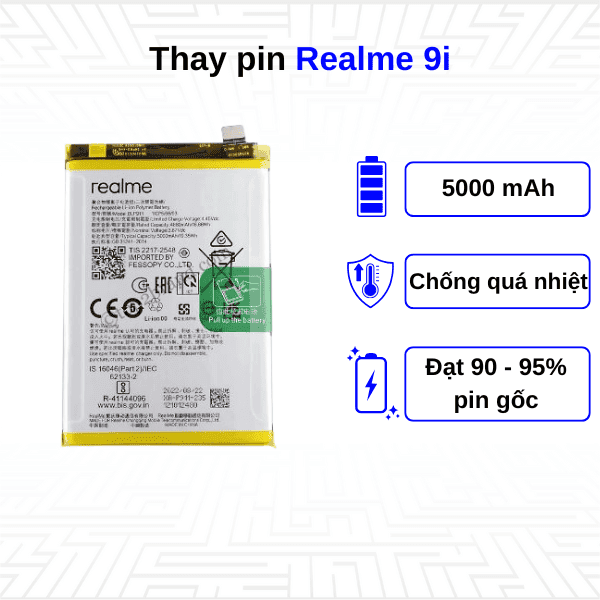 Thay pin điện thoại Realme 9i