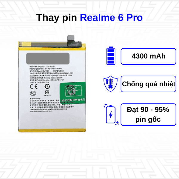 Thay pin điện thoại Realme 6 Pro