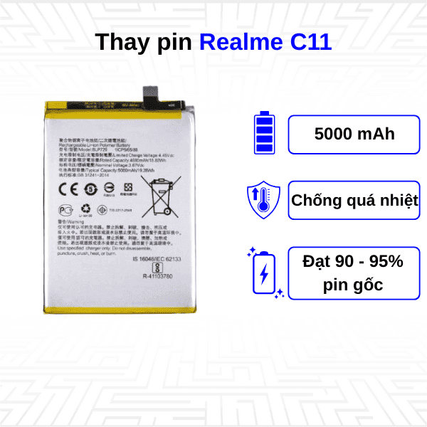 Thay pin điện thoại Realme C11
