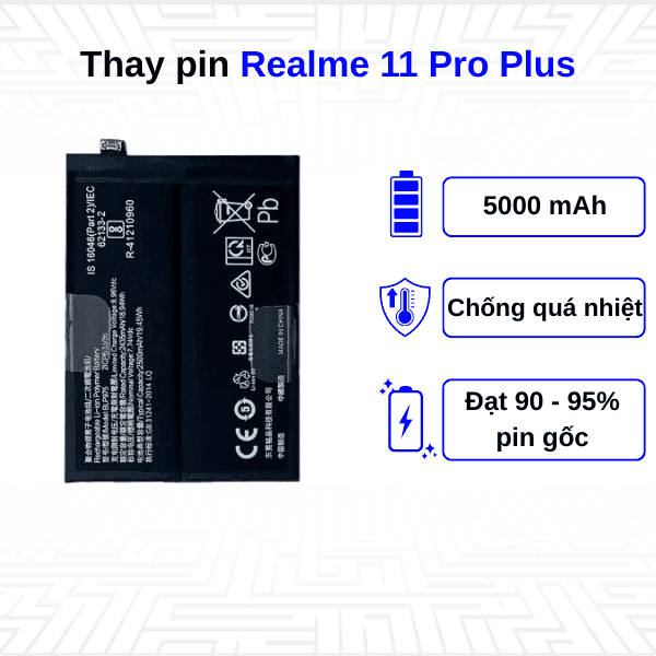 Thay pin điện thoại Realme 11 Pro Plus
