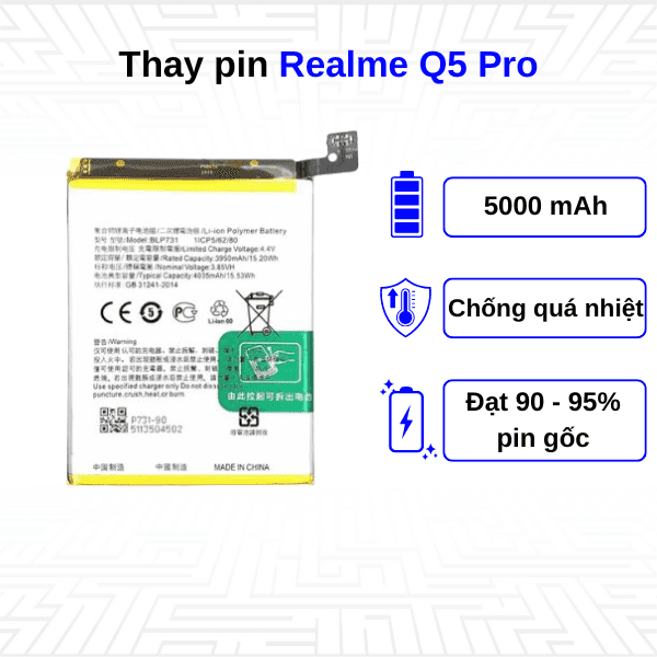 Thay pin điện thoại Realme Q5 Pro