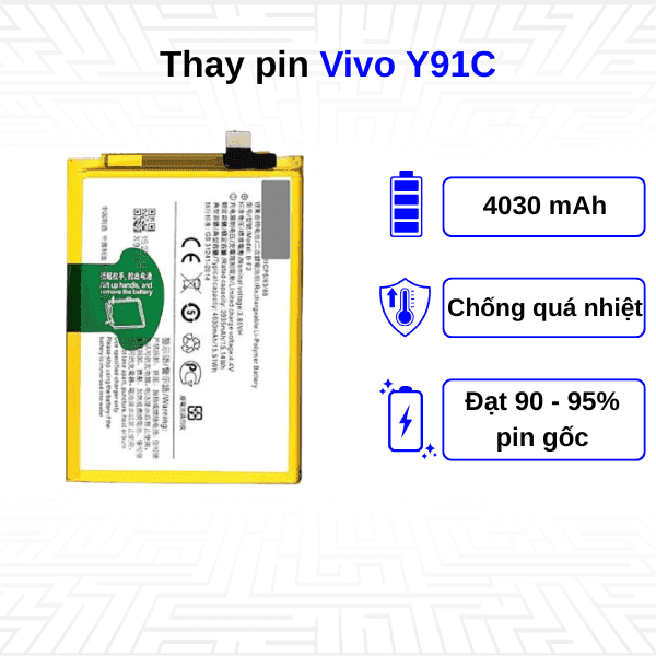 Thay pin điện thoại Vivo Y91C