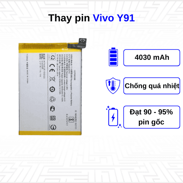 Thay pin điện thoại Vivo Y91