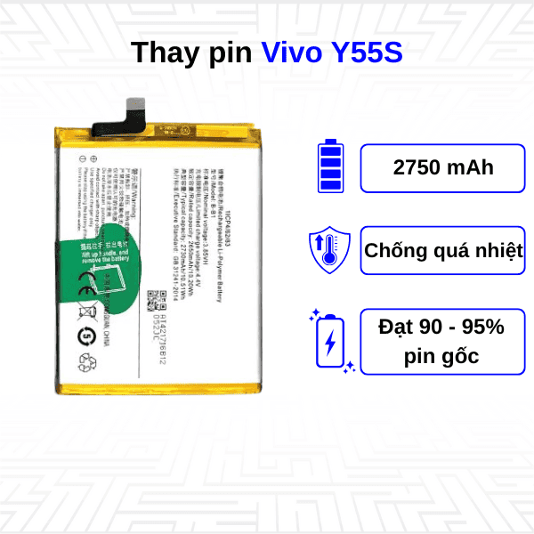 Thay pin điện thoại Vivo Y55S