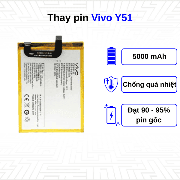Thay pin điện thoại Vivo Y51