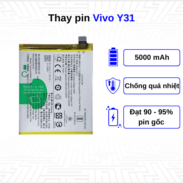 Thay pin điện thoại Vivo Y31