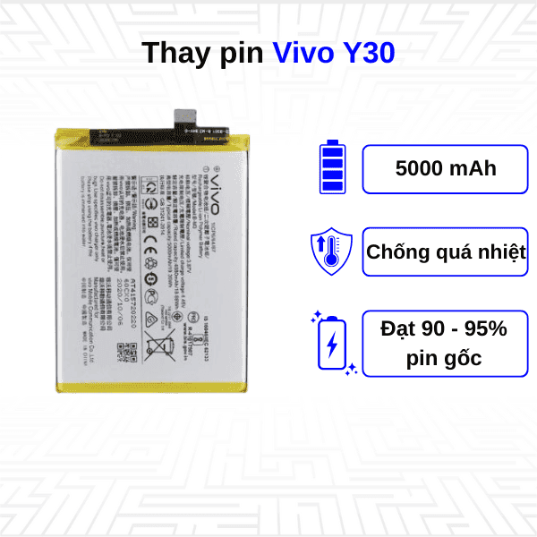 Thay pin điện thoại Vivo Y30