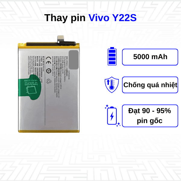 Thay pin điện thoại Vivo Y22S