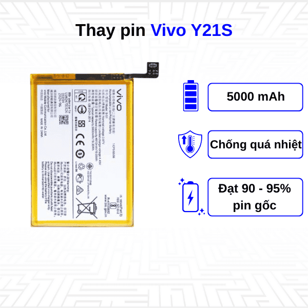 Thay pin điện thoại Vivo Y21S