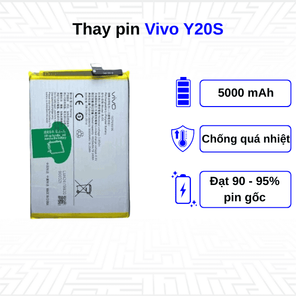 Thay pin điện thoại Vivo Y20S