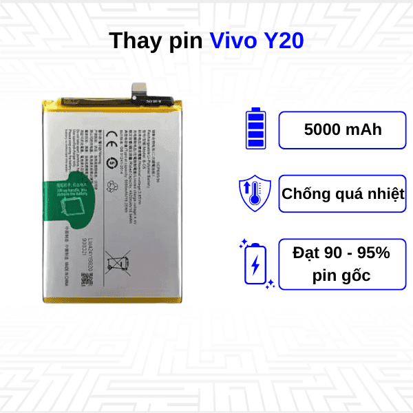 Thay pin điện thoại Vivo Y20