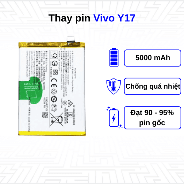 Thay pin điện thoại Vivo Y17
