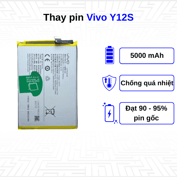 Thay pin điện thoại Vivo Y12S