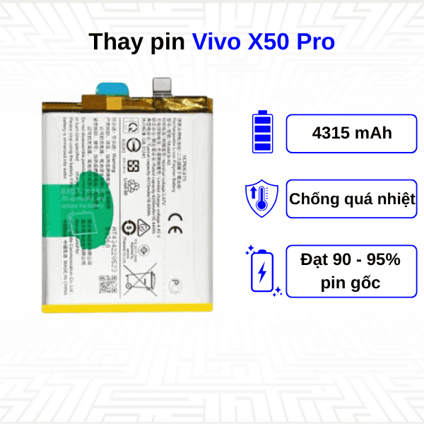 Thay pin điện thoại Vivo X50 Pro