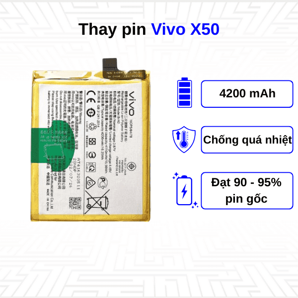 Thay pin điện thoại Vivo X50