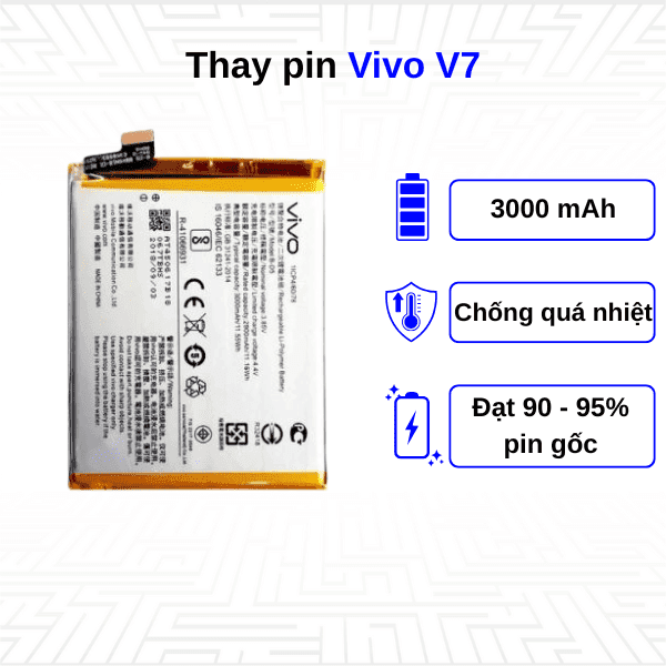 Thay pin điện thoại Vivo V7
