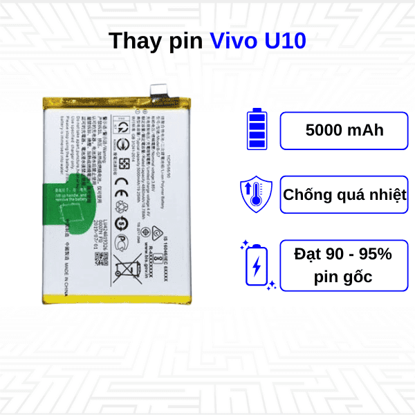 Thay pin điện thoại Vivo U10